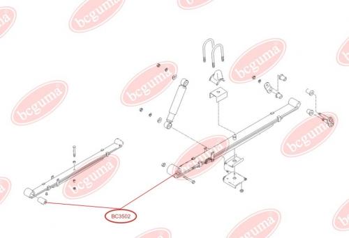 Silentblock resory tylnej, przedni